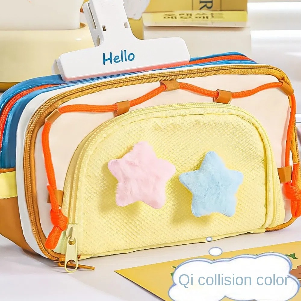 7 Multilayer Y2K Star Statione - Aesthetic Large Pencil Case Pouch recension och pris