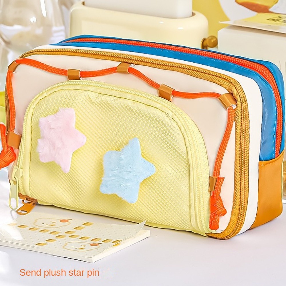 7 Multilayer Y2K Star Statione - Aesthetic Large Pencil Case Pouch recension och pris