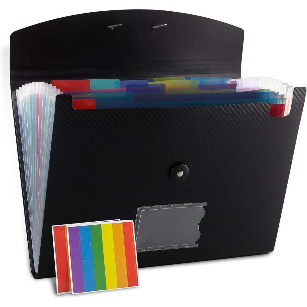 13 Pocket Expanding File Folde - Expandable Accordion File Folder 13 Pockets recension och pris