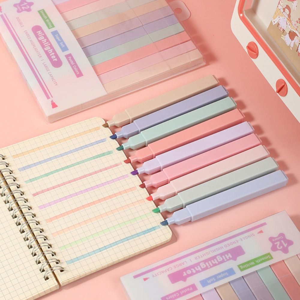 Double Headed Highlighter Pens - Pastel Highlighter Set Double Ended recension och pris
