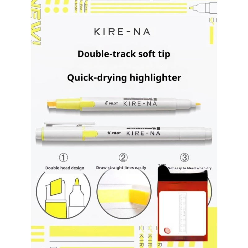 1/3/4/5/10PCS PILOT KIRE-NA Hi - Pastel Highlighter Set Double Ended recension och pris