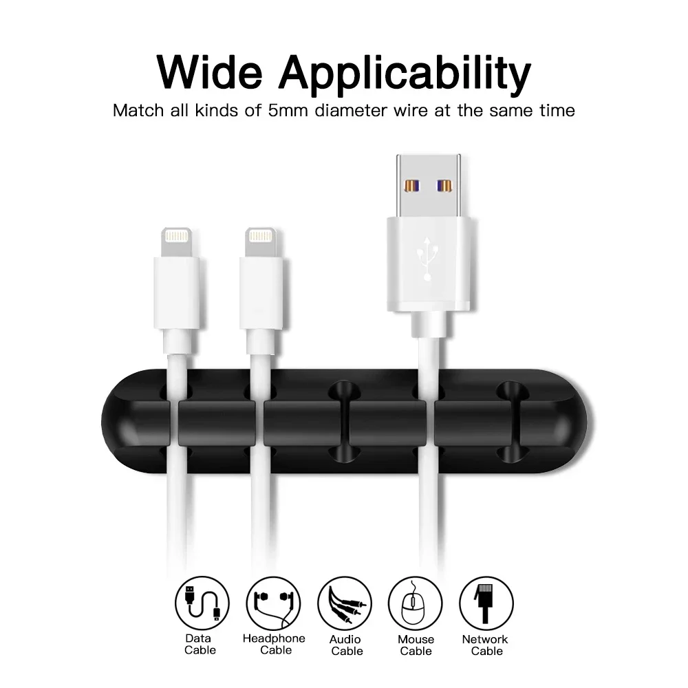 Silicone USB Cable Organizer U - Desk Accessories recension och pris